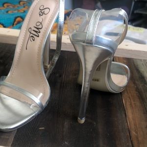 so me Shoes - So Me sliver/clear high heels so me Shoes - So Me sliver/clear high heels